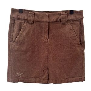 Arc'teryx Skirt Reia Cotton Wool Outdoor Hiking Mini Skirt Brown Size 8
